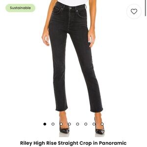 AGOLDE Riley High Rise Straight Crop Jeans